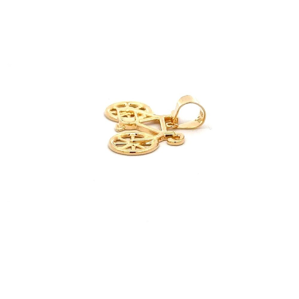 18K Gold Pendant Bicycle 1.90grams - Picture 10 of 14